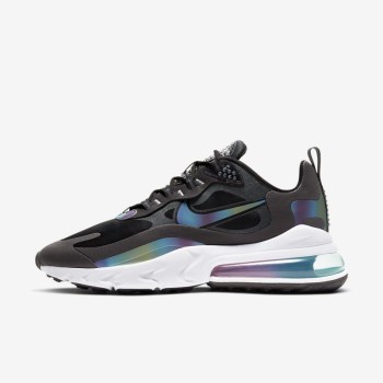 Nike Air Max 270 React - Férfi Utcai Cipő - Sötét Szürke/Fekete/Fehér/Színes